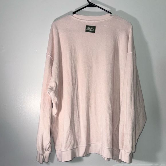 Daily Drills Tops - Light Pink Daily Drills Terry Oversized Crew Size M/L